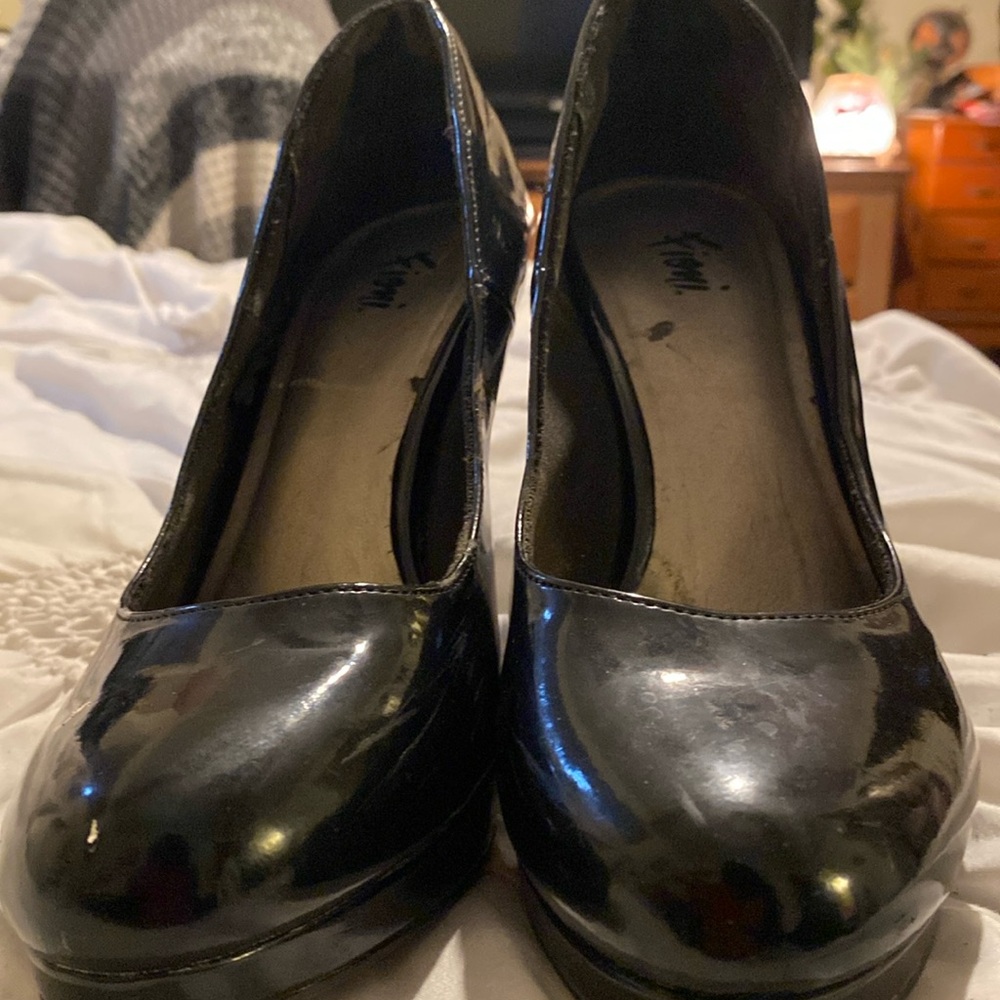 Patten faux leather, Fioni heels. Worn a couple times.